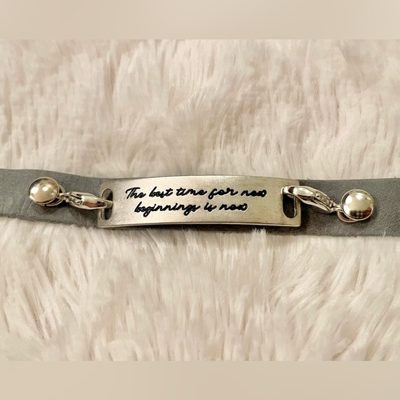 Lenny & Eva leather quote bracelet - Picture 3 of 3